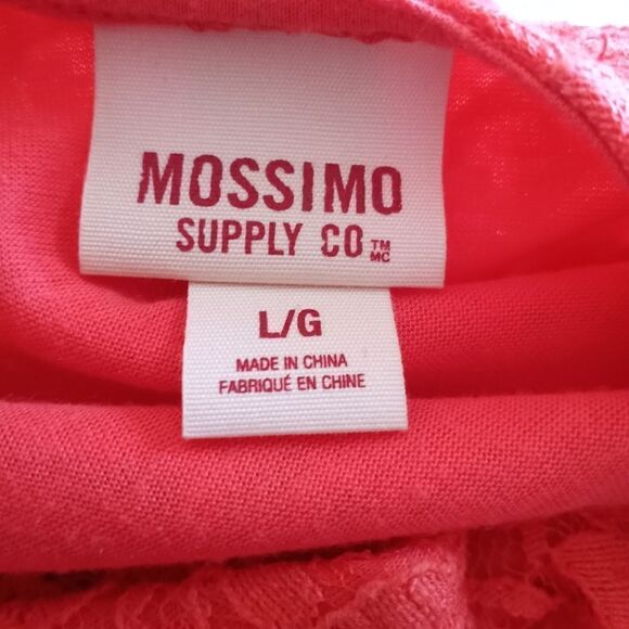 MOSSIMO ORANGE LACE OVERLAY DRESS SZ.L EUC - Picture 6 of 7